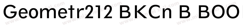 Geometr212 BKCn B BOOK字体转换